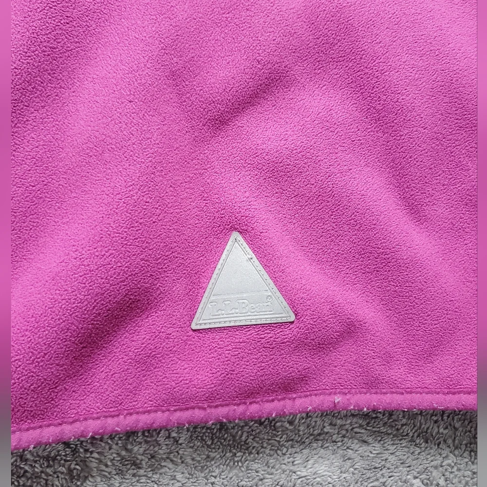 L.L. Bean Discovery Full-Zip Magenta Fleece Jacket Size 10-12